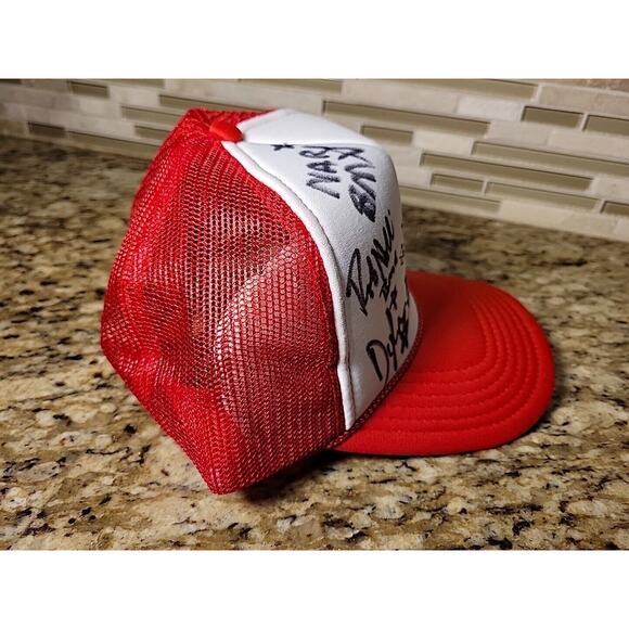 Rare Vintage Red & White Meshback BMX Trickstars Snapback Hat Autographed Auto - Picture 8 of 11